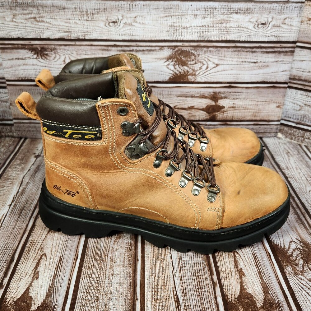 ADTEC 1987 Men's 9.5 Crazy Horse Soft Toe 6" Lace Up Work Leather Hiker Boots